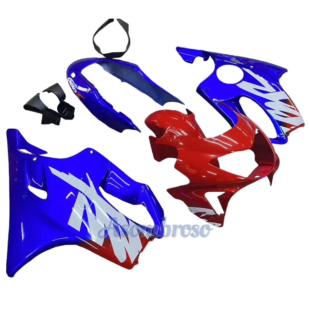 1999 - 2000 CBR600 F4 Fairings CBR 600F دراجة نارية استبدال لوحات الجسم ABS حقن هيكل السيارة مجموعة |   أزرق أحمر