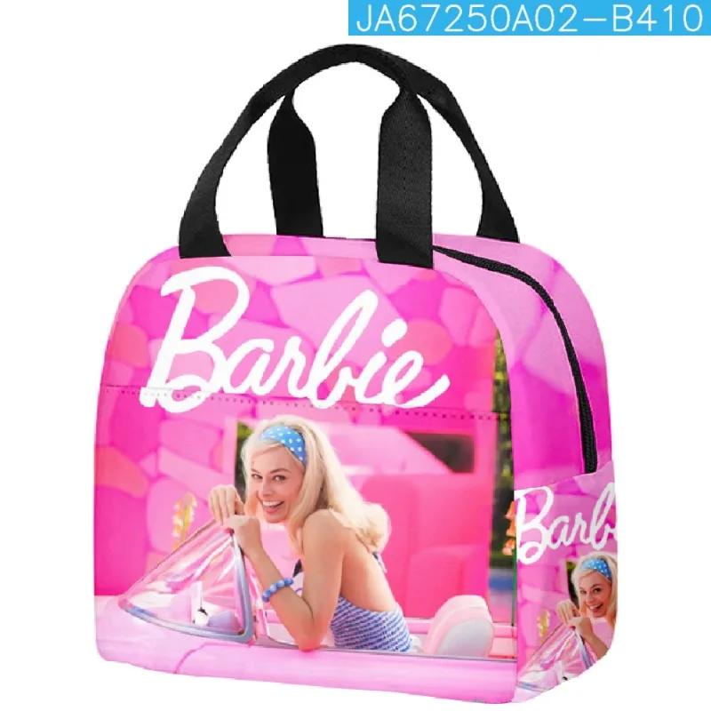 Barbie Portable Large Capacity Lightweight Insulation Bag Cute Fashion Refrigerated Lunch Bag Aluminum Foil Insulation Bag New