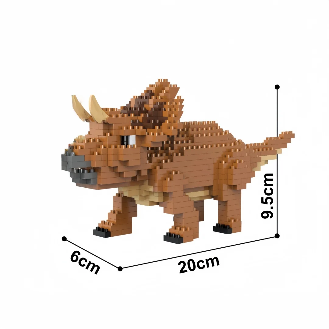 T-Rex Plesiosaurier Dinosaurier Mikro-Bausteine Spielzeug – Kreatives Lerngeschenk für Kinder, Geburtstagsparty-Geschenk, Weihnachtsbaumschmuck – Detail 7