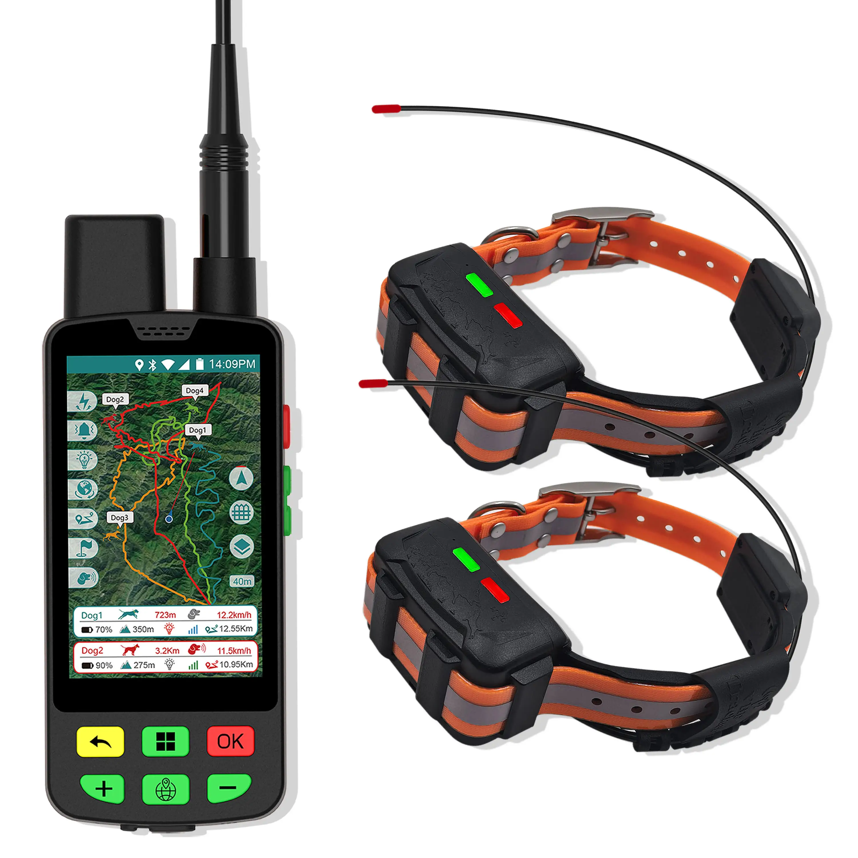 Wildlife Monitoring Hunters GPS Hound 4G Dog Tracker 2 only, one collar / 2 collar to choose