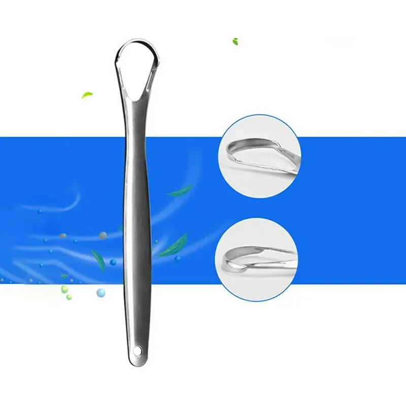 Stainless Steel Tongue Scraper 1 Pcs - Ultimate Oral Care Tool for Bad Breath Removal