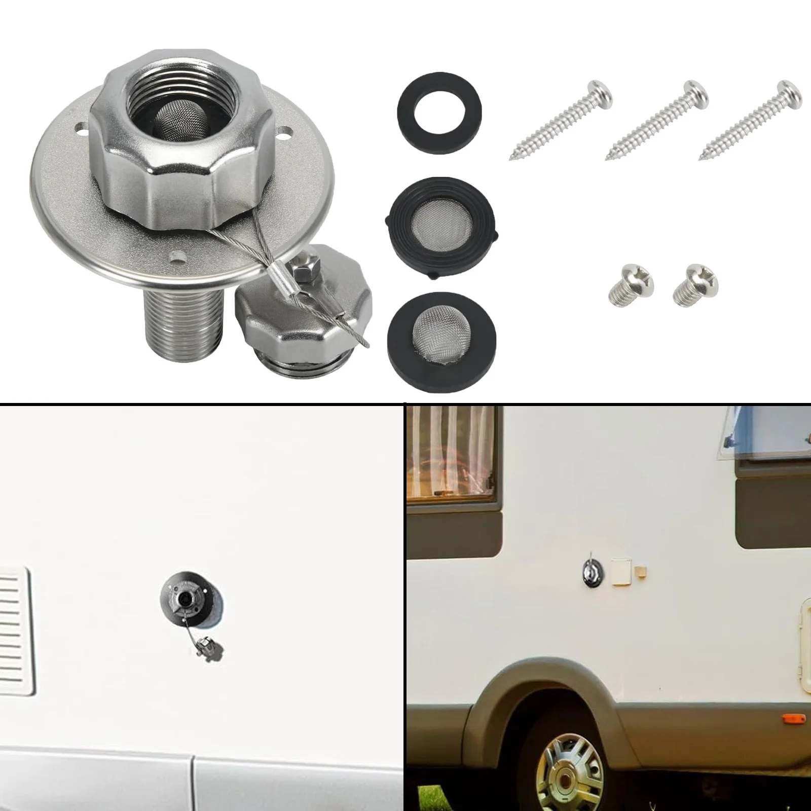 Check valve RV water inlet replacement part RV water inlet replacement part RV water inlet connection RV city water inlet