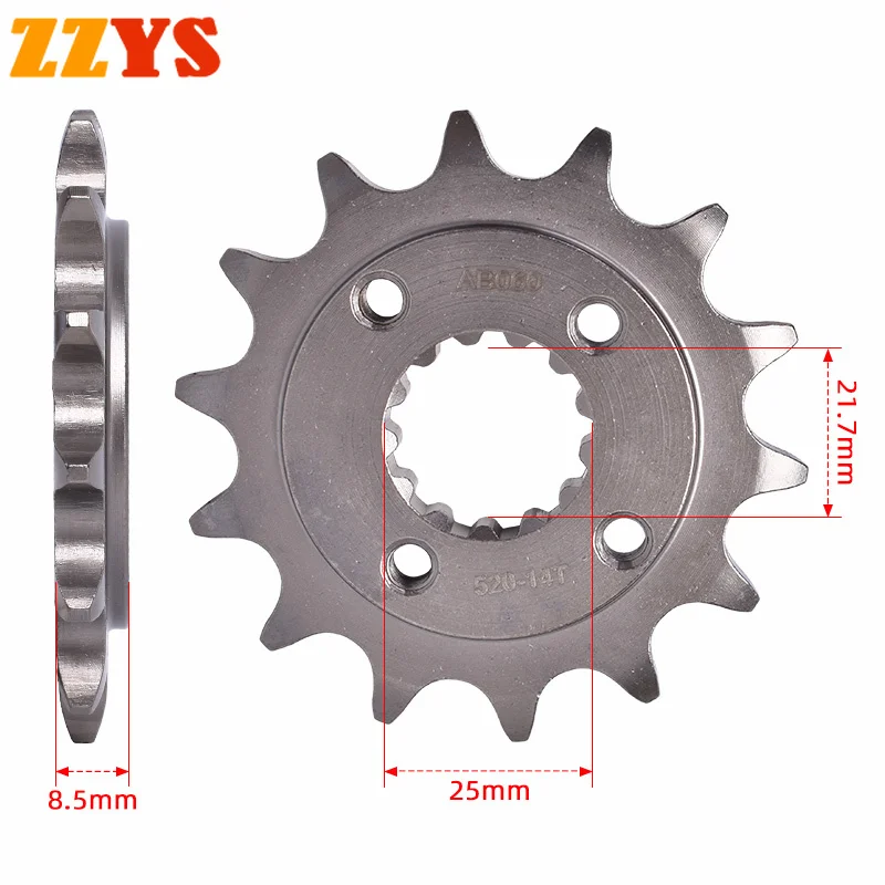 

520 14T 14 Tooth Front Sprocket Gear Pinion For Honda ATV TRX400 EX Sportrax 2005-2008 TRX400X 2009-2014 TRX400 TRX 400 TRX400EX