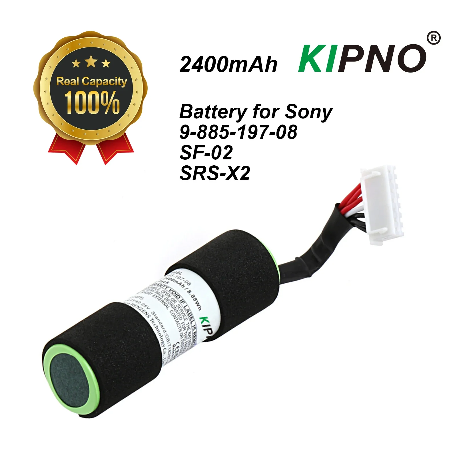 KIPNO Speaker Battery For Sony SRS-X2 9-885-197-08 SF-02 Capacity 2400mAh/8.88Wh Type Li-ion Volts 3.70V