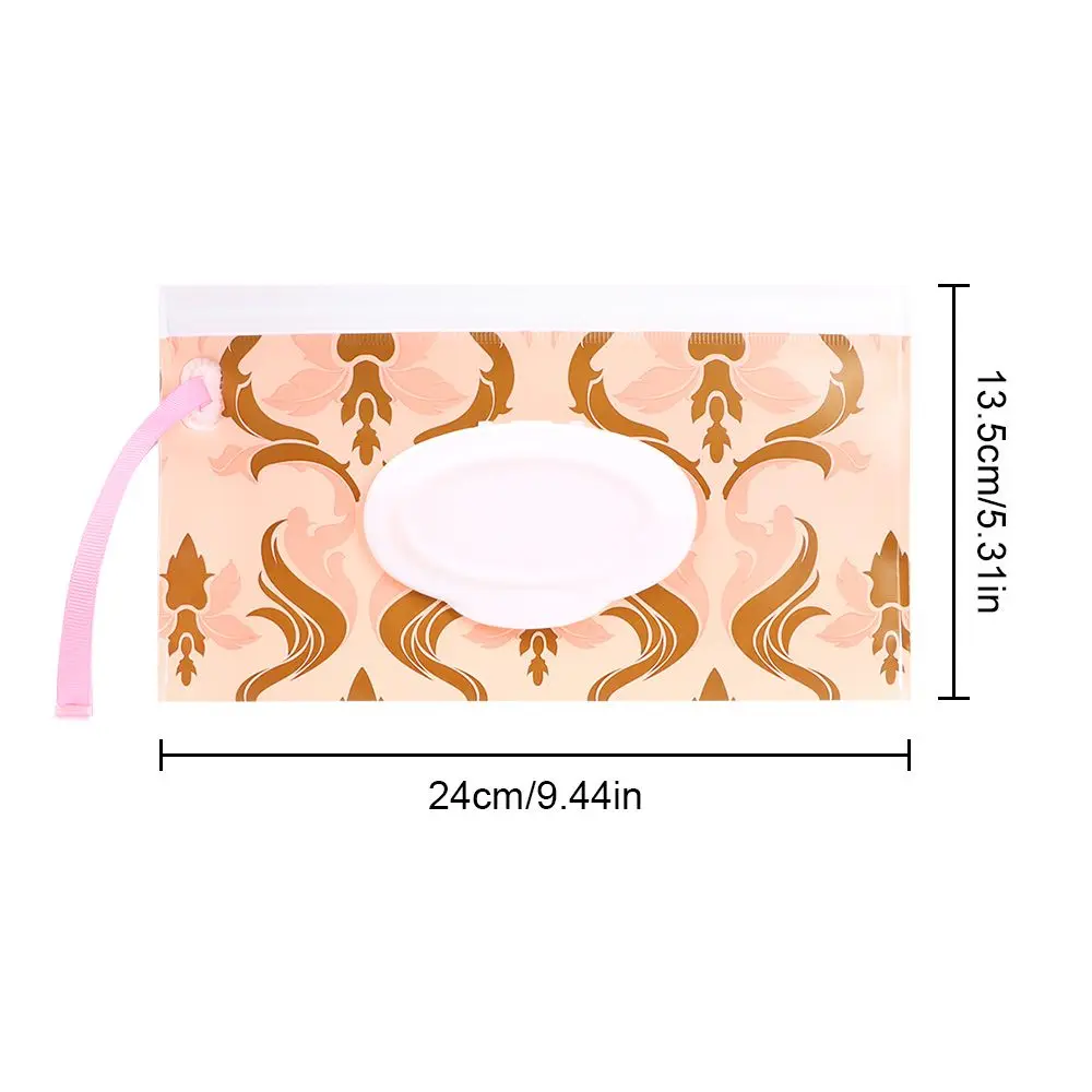 Fashion Useful Portable Flip Cover Carrying Case Snap-Strap Wet Wipes Bag Tissue Box Stroller Accessories Cosmetic Pouch