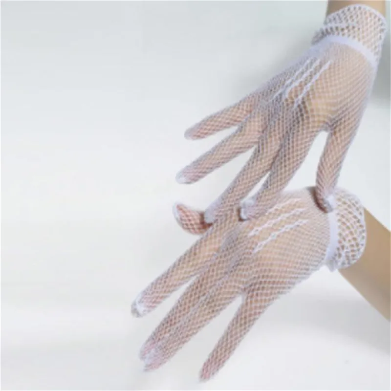 Women Summer Uv-Proof Driving Gloves Mesh Fishnet Solid Thin Mitten Animals Woman