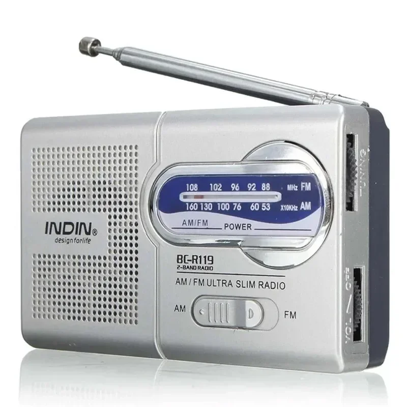 Mini FM-radio Draagbare radio AM FM-radio op batterijen voor noodradio - afbeelding 1