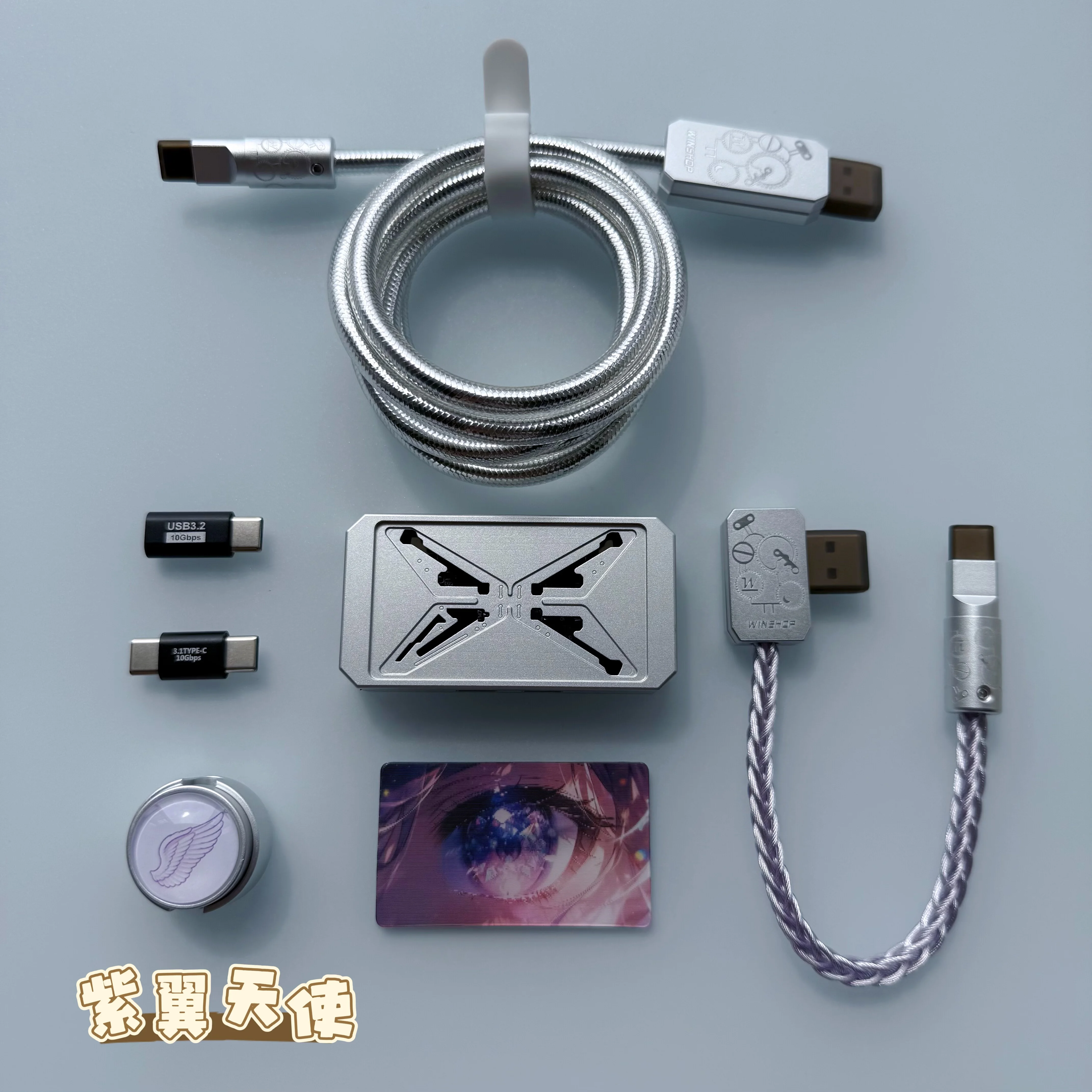 Winshop ゲーミングキーボード ワイヤー タイプC USB 分離可能 2 to 4