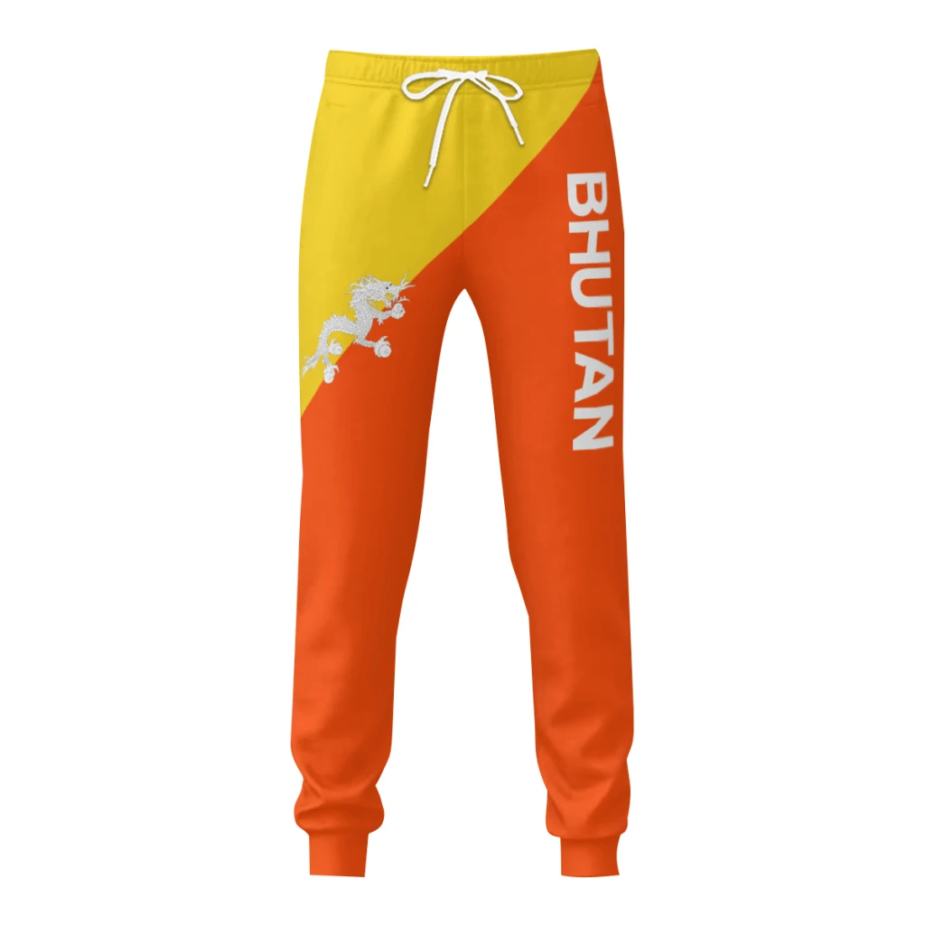 

Mens Sweatpants Bhutan Flag 1 Pants with Pockets Joggers Soccer Football Multifunction Sports Sweat With Drawstring