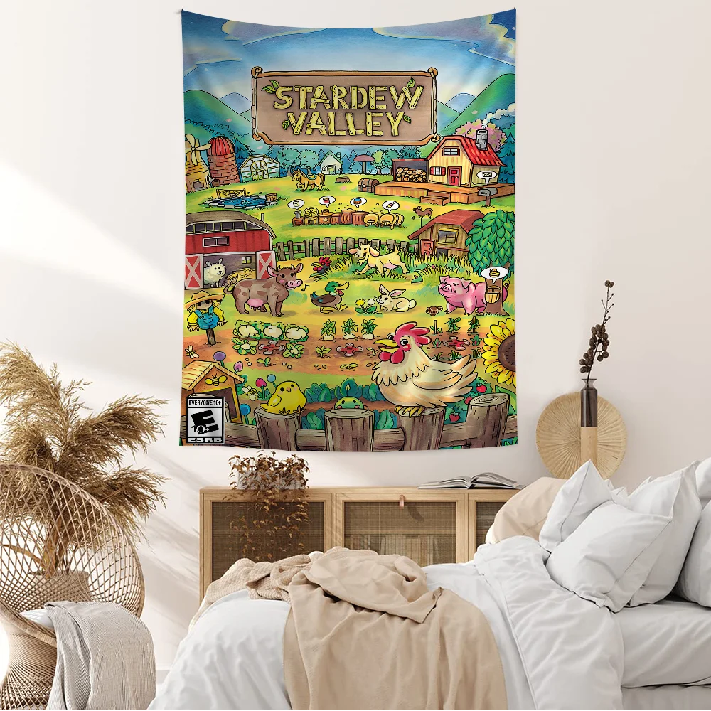 Game Stardew Valley DIY Wall Tapestry for Living Room Home Dorm Decor Wall Art Decor