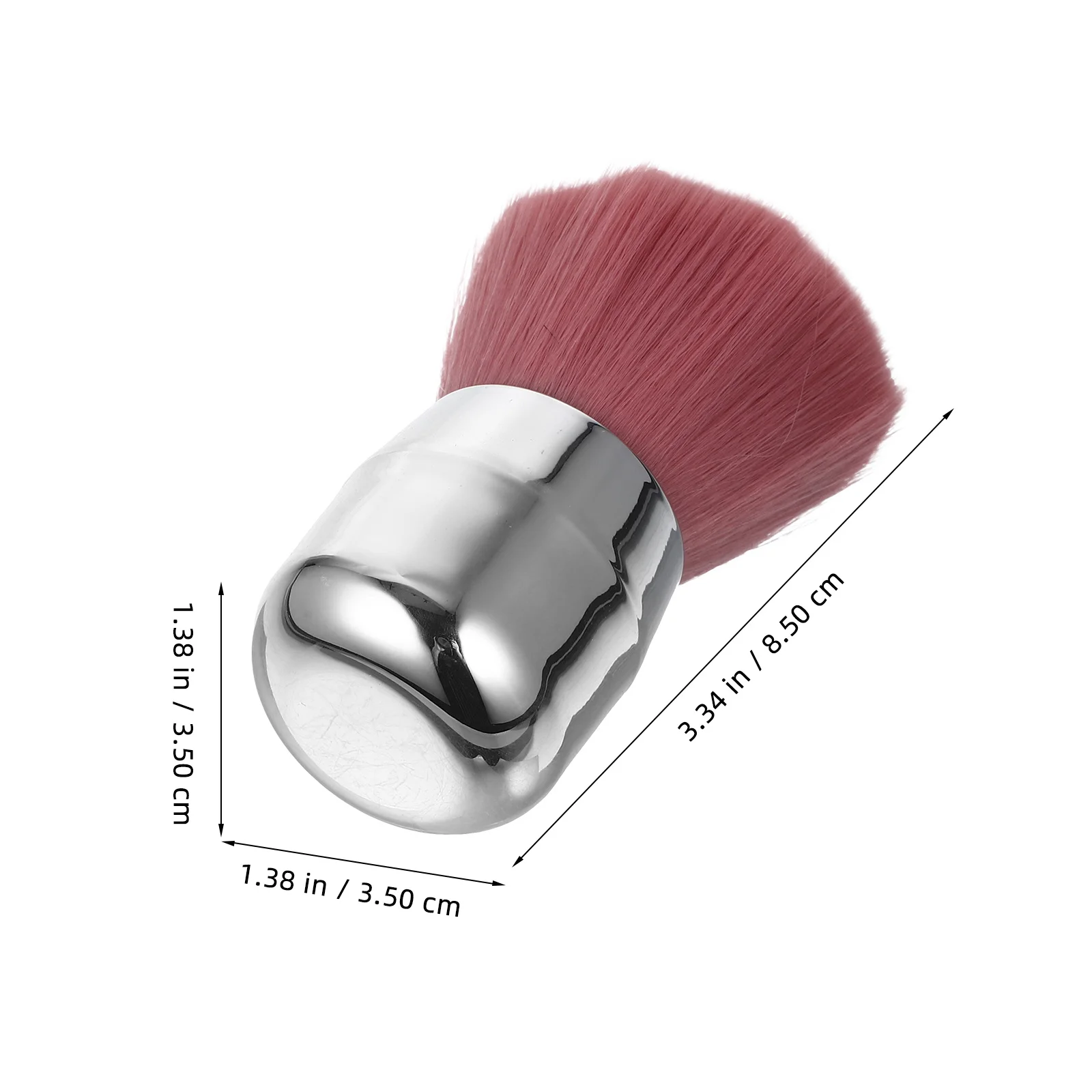 Tragbarer Puderpinsel mit Pilzkopf für Rouge, Bronzer, Textmarker, weiche synthetische Borsten, Schönheitswerkzeug in Reisegröße für das Gesicht