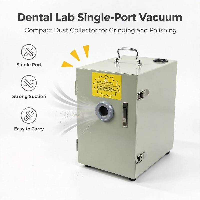 Single Hole Dental Lab Vacuum Cleaner Dust Suction Machine for Denture Polishing Dental Technician Equipment