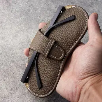 Étui à lunettes pour femmes Sac à lunettes souples en cuir Sac à lunettes portatives Boîte à lunettes Accessoires Pochette protectrice solide pour lunettes 10 meilleures housses à lunettes minces en vente - No 5