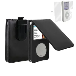 Flip Leather Protective Case Cover for Apple iPod Classic 6th 7th 80G 120G Thin 160G iPod Video 5th 30GB + Screen Protector