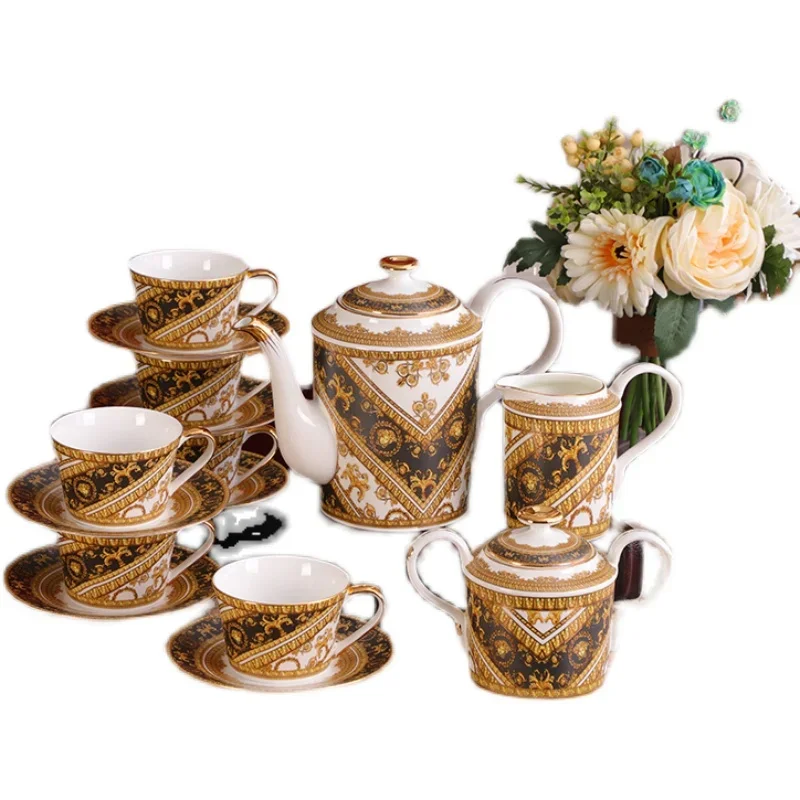 Head bone China tableware set dishes household simple creative fashion luxury ceramic dishes combination.