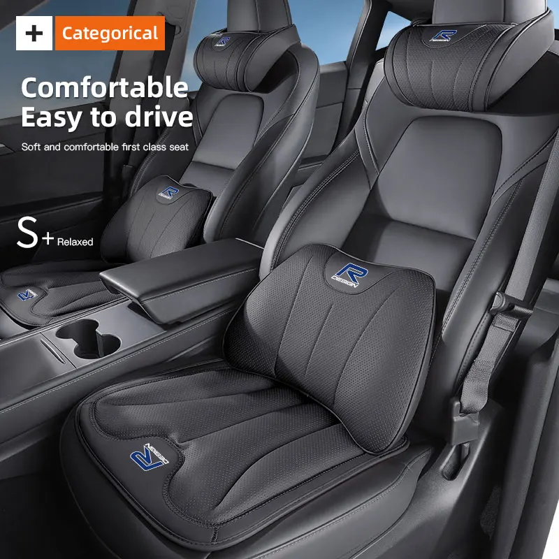 

Car Interior Neck Pillow Leather Lumbar Breathable Seat Cushion For Volvo XC90 V90 V60 XC60 V40 EC40 EX40 S80 S60 S90 C40 XC40