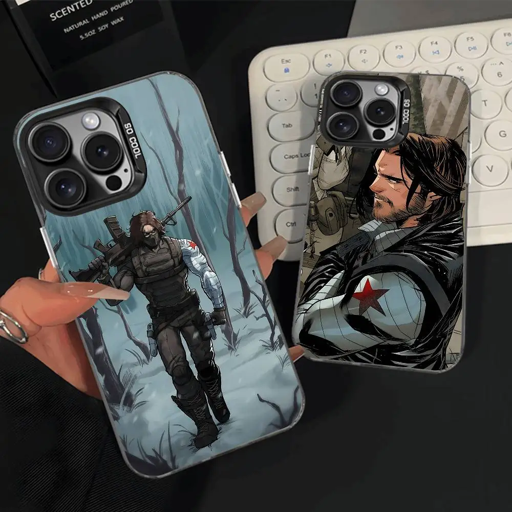 

W-Winter S-Soldier B-Bucky Phone Case For iPhone 15,17,12,14,13,16,11,E,Max,Plus,Air,Pro,Mini Matte Protect Cover