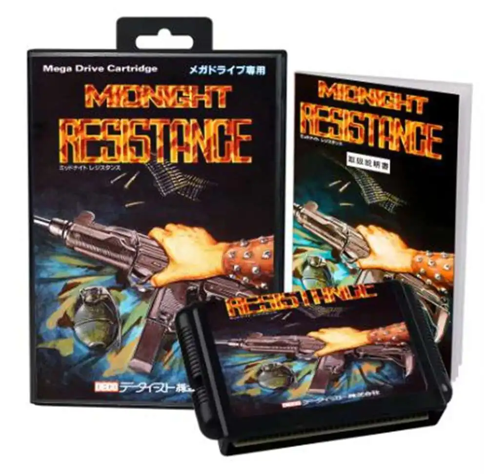 

Midnight Resistance with Box and Manual for 16 Bit Sega MD Game Cartridge Megadrive Genesis System