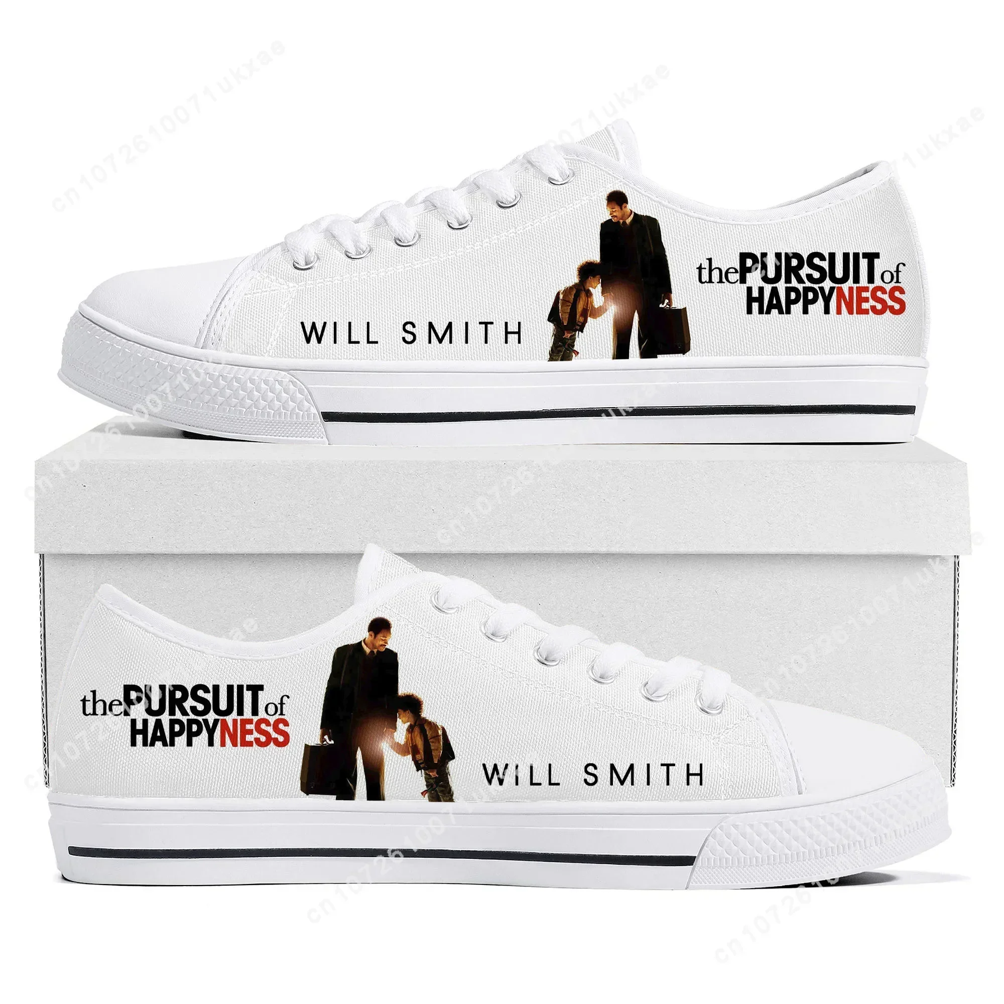 pursuit of happyness movie Low Top Sneakers Mens Womens Teenager High Quality Canvas Sneaker couple Casual Shoes Custom Shoe
