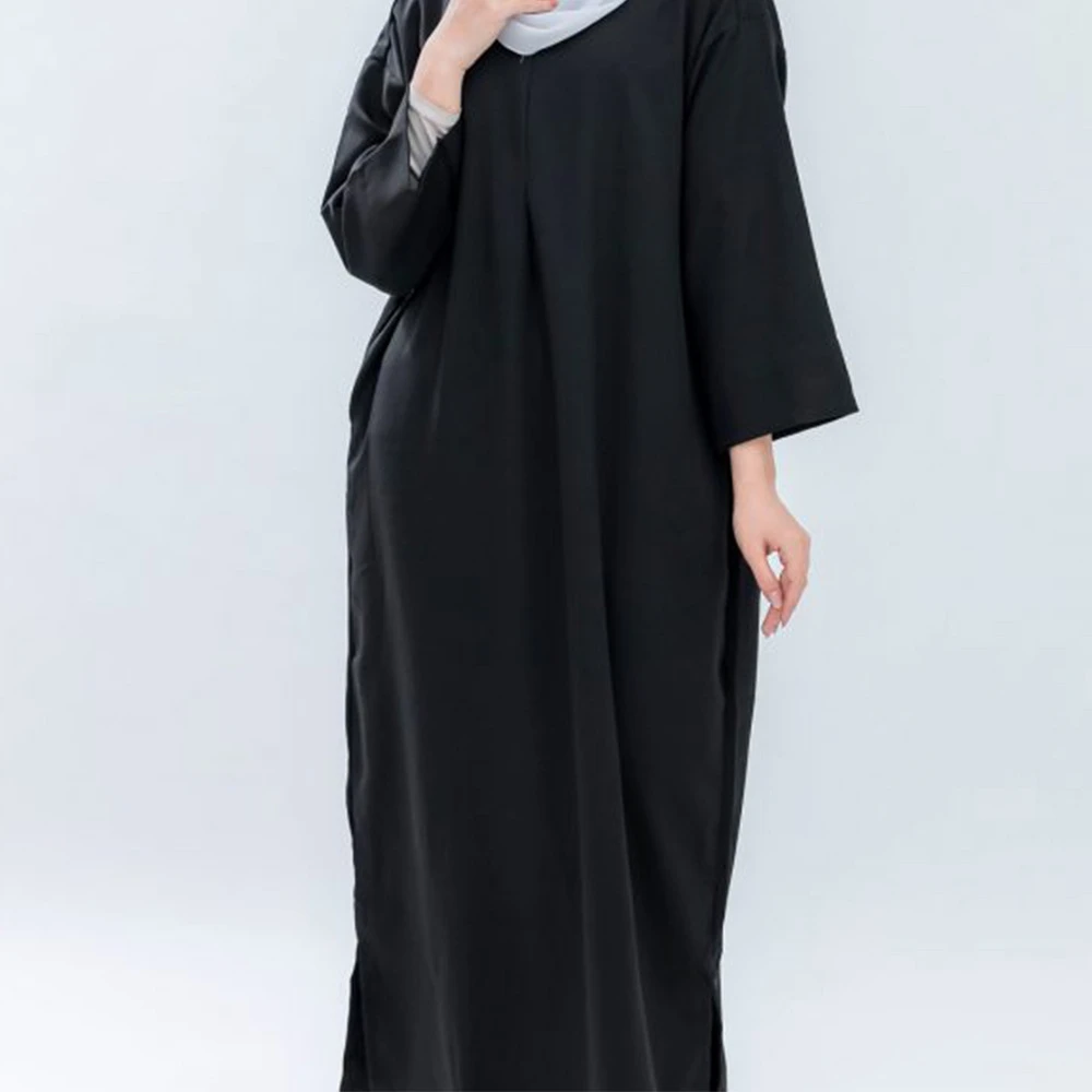 

Muslim Abaya Casual Long Maxi Dresses for Women Prayer Khimar Dubai Islamic Turkey Arabic Kaftan Gown Eid Ramadan Modest Abayas