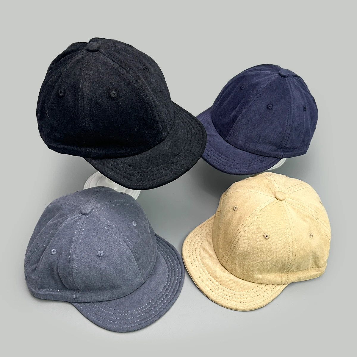 

Japanese Short Eave Solid Baseball Hats New Unisex Sunshade Casual Breathable Simple Versatile Rear Sealing Fashion Peaked Caps