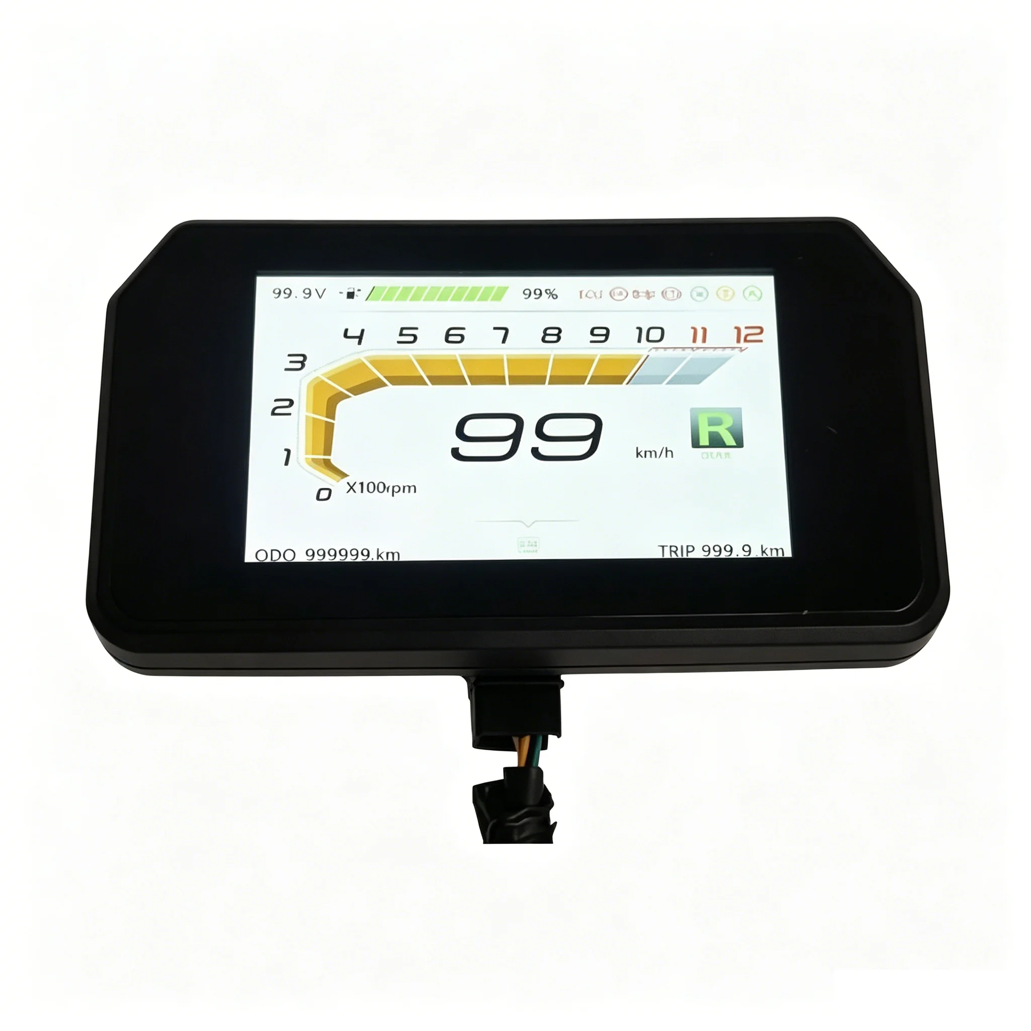 MrGauge Motorcycle Speedometer Electric Designed For 12V Tachometer Cluster Gauge Assembly For Electric Motorbike
