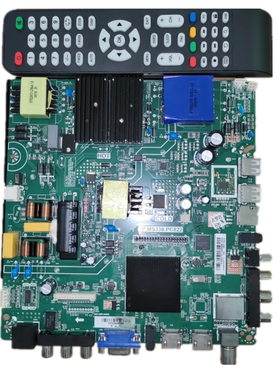 Free shipping ! TP.MS338.PC822  Dual core WiFi network TV motherboard Multi language selection +English remote control