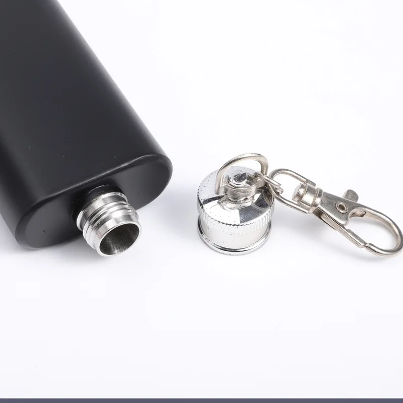 1/2oz squire black Stainless Steel Hip mini Flask keychain Hip Flask gift package Alcohol Whiskey Hip Flask Screw Cap lady birth