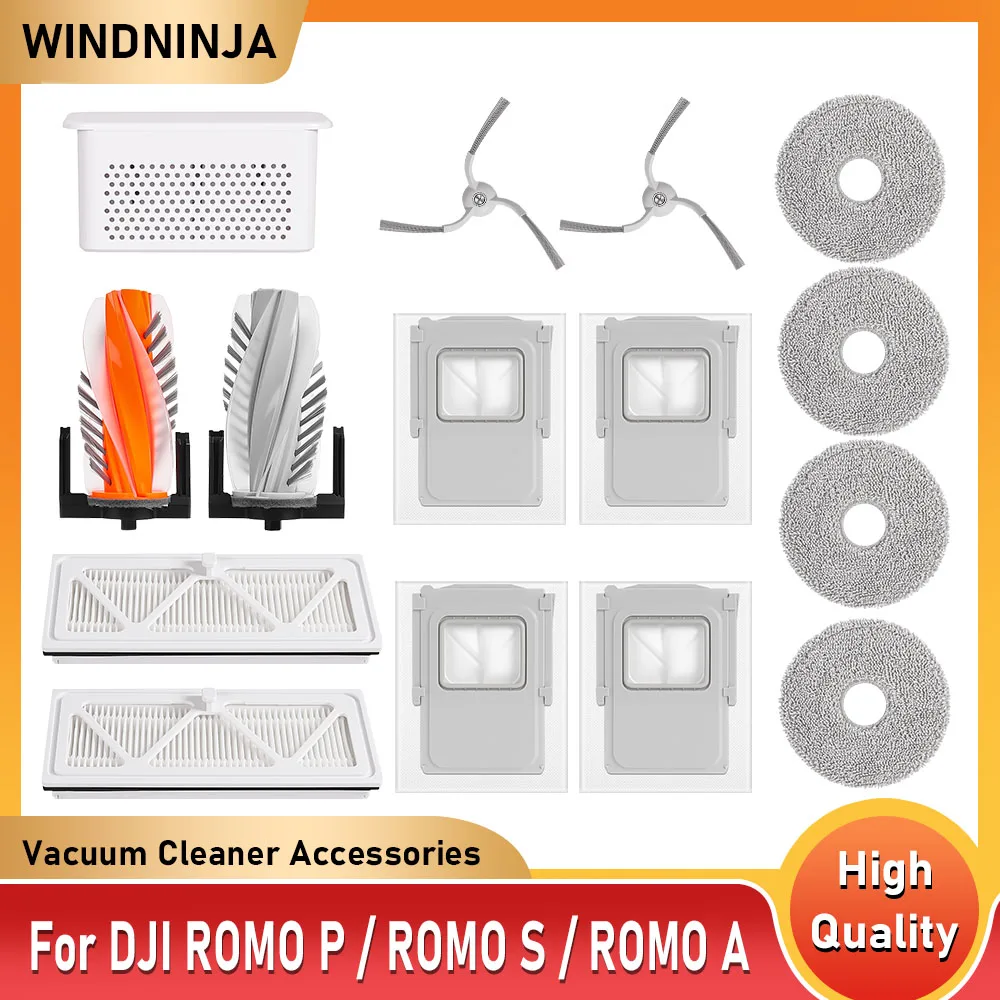 

Main Side Brush HEPA Filter Accessories For DJI ROMO P S A Vacuum Cleaner Mop Pad Dust Bag Replacement Spare Part