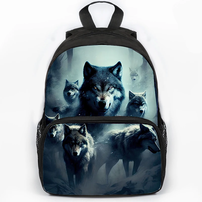 

The Wolfpack 3D Backpack for School Girls Boys Waterproof Bookbag Large Rucksack Children Backpack Teens Laptop Travel Daypack