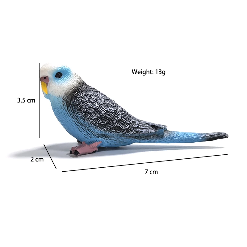 Mini süße simulierte Papagei Kinder Ornament Spielzeug Tier Modell PVC Kunststoff Handwerk Ornament Zoo künstliche Vogel Statue Hause