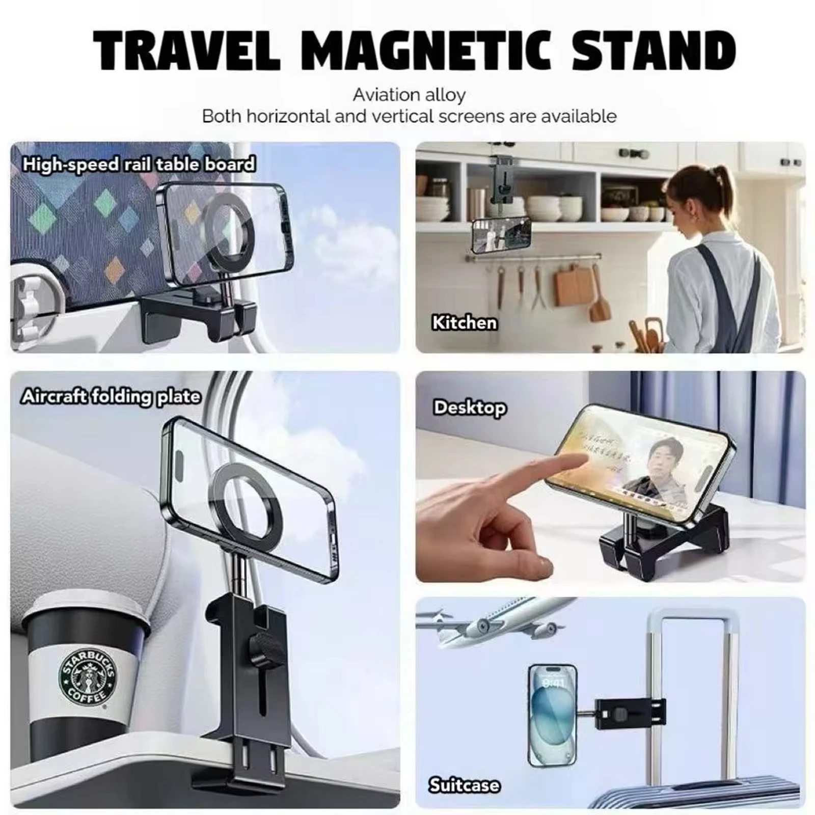 Magnetic Phone Mount Car Phone Holder Mount For Backseat Foldable Smartphones Stand For Calling Navigation GPS Video Recording - view 6