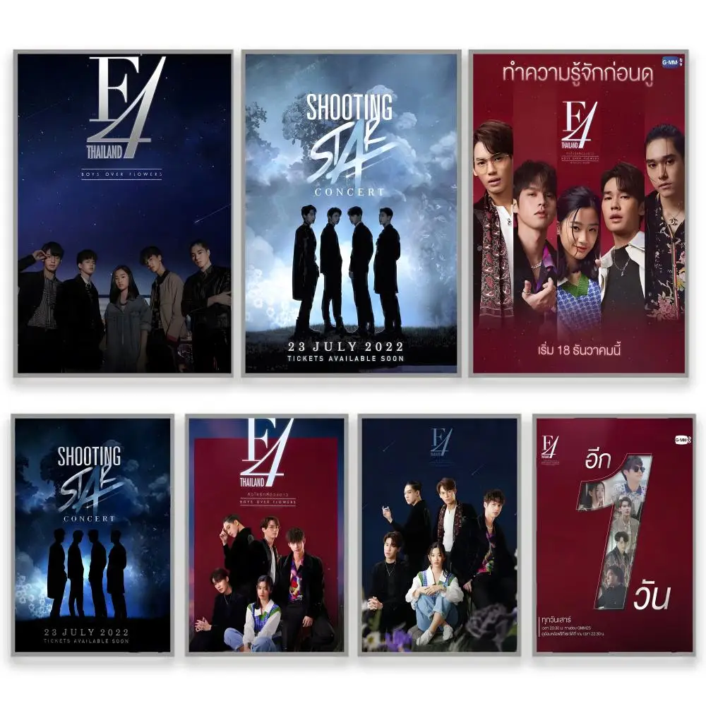 

Thailand Movie F-f4 Painting Calligraphy Aesthetic Cotton Canvas Wall Art for Coffee Room Bar Coffee House Decoration