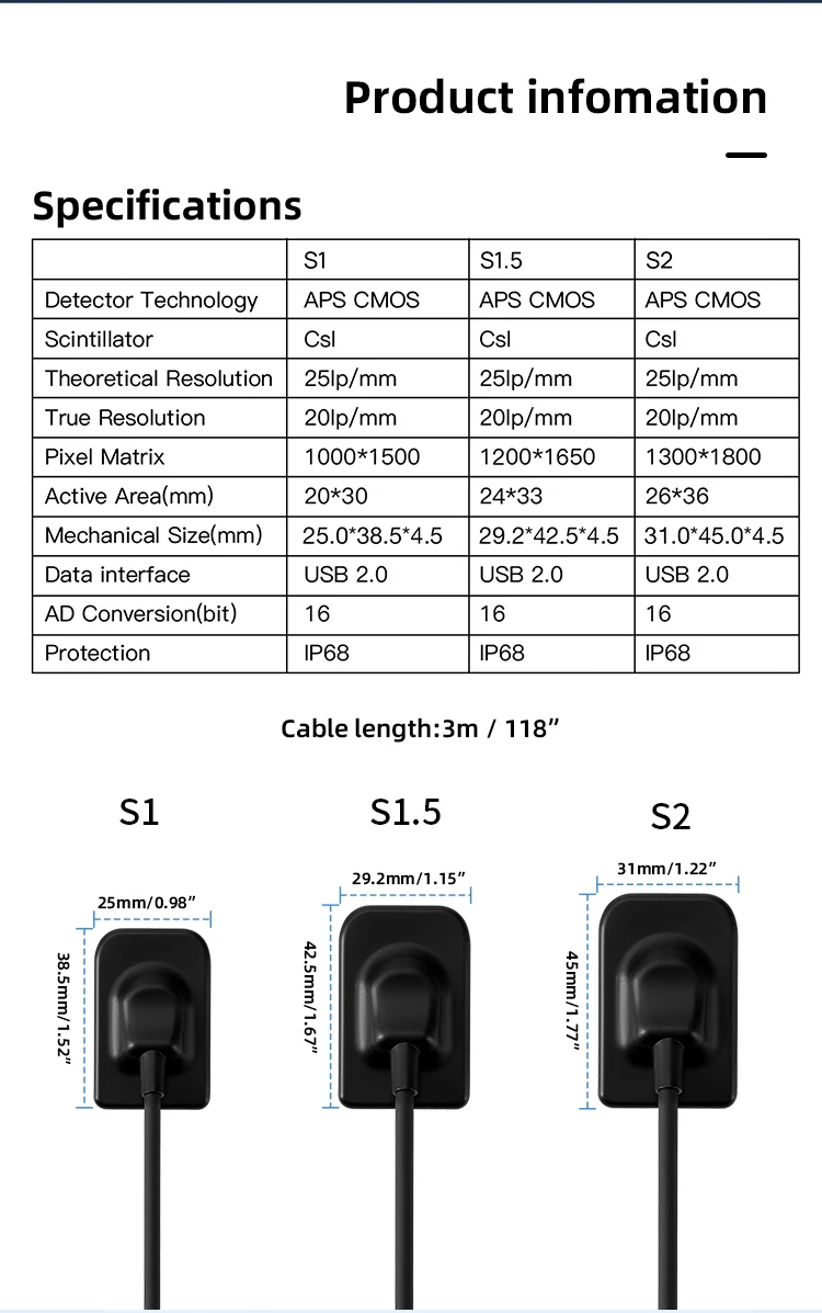 AZDENT Dental-Röntgensensor, digitales intraorales System, HD-Bild-Radiovisiograph, Röntgen-Positionierungs- und Bildgebungssystem für die Zahnmedizin – Detail 8