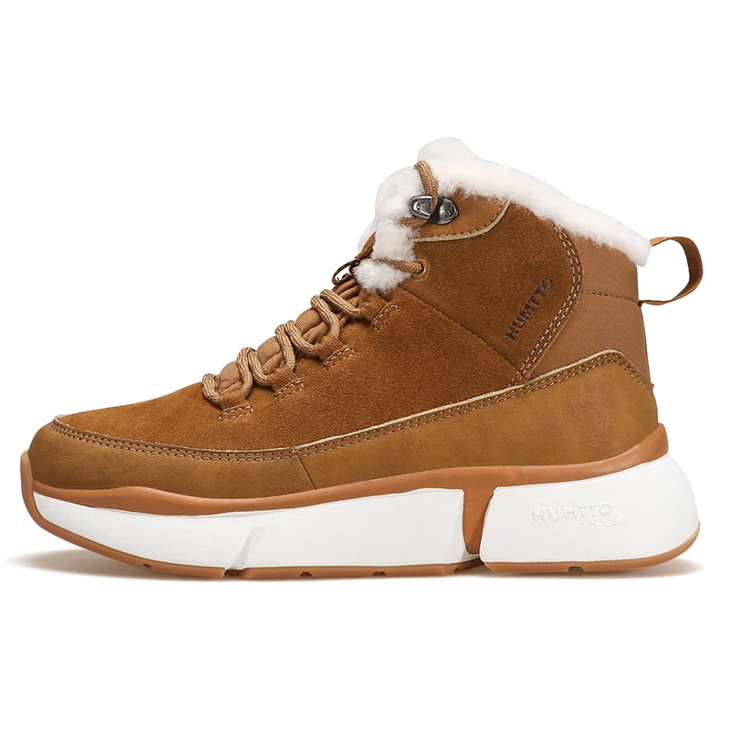 HUMTTO Schuhe für Frauen Winter Leder Wandern Stiefel Im Freien Wasserdichte Schnee Stiefel Frauen Luxus Designer Trekking Frau Turnschuhe