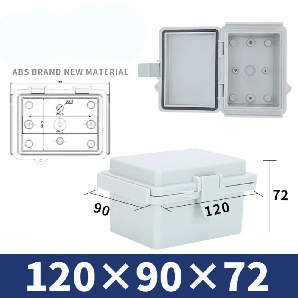 IP67 Electrical Junction Box Waterproof White Outdoor Sealed Switch Power Case Plastic Enclosure With Hasp Distribution Boxes