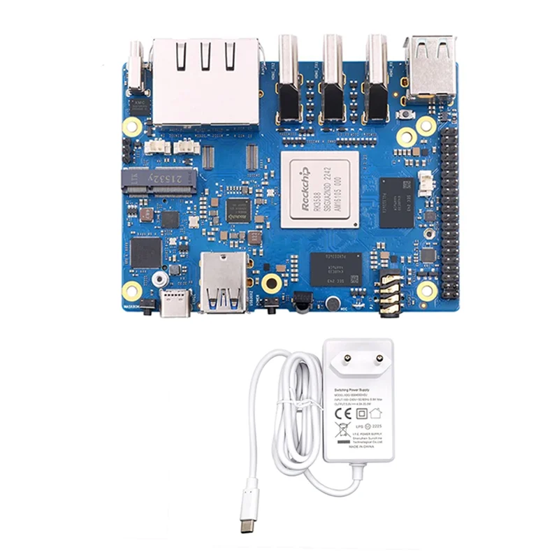 For Orange Pi 5 Plus Development Board 8GB RK3588 M.2 Slot EU Plug_Y80A