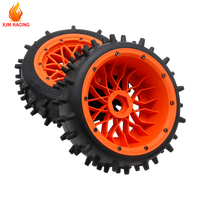 Front Nail Tire with Nylon Wheel Hub 2PC for 1/5 HPI ROFUN ROVAN KM BAJA 5B Losi 5ive T DTT QL FID Truck Rc Car Parts