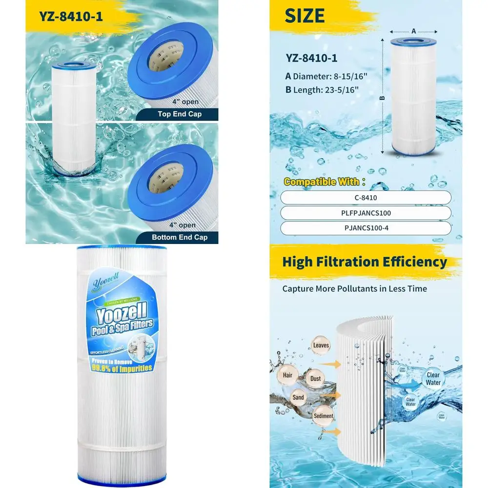 

Сменный фильтрующий картридж для бассейна премиум-класса, 100 квадратных футов - 1 упаковка