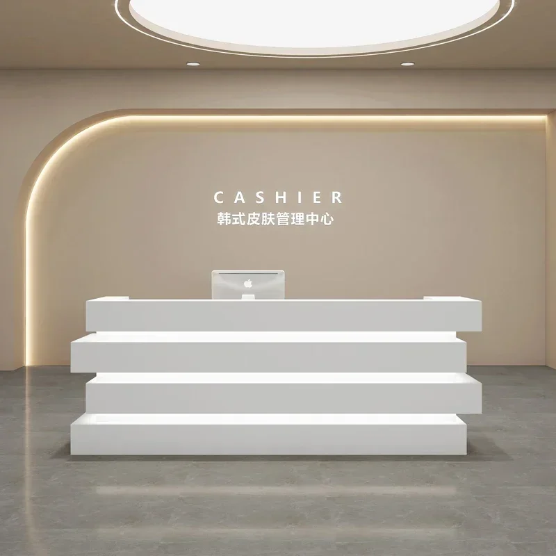 Modern Reception Tables Computer Desk Office Cash Register Business Desk Clothing Store Italian Counter Creative Hotel Furniture