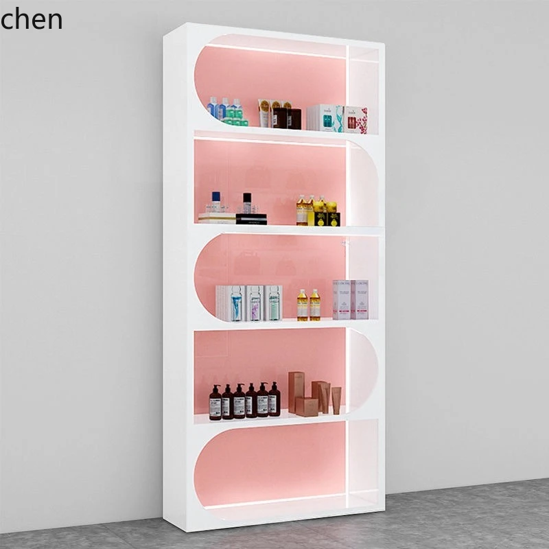 PYH Cosmetic Display Cabinet Beauty Salon Product Display Cabinet Bag Skincare Sample Bag Background Wall