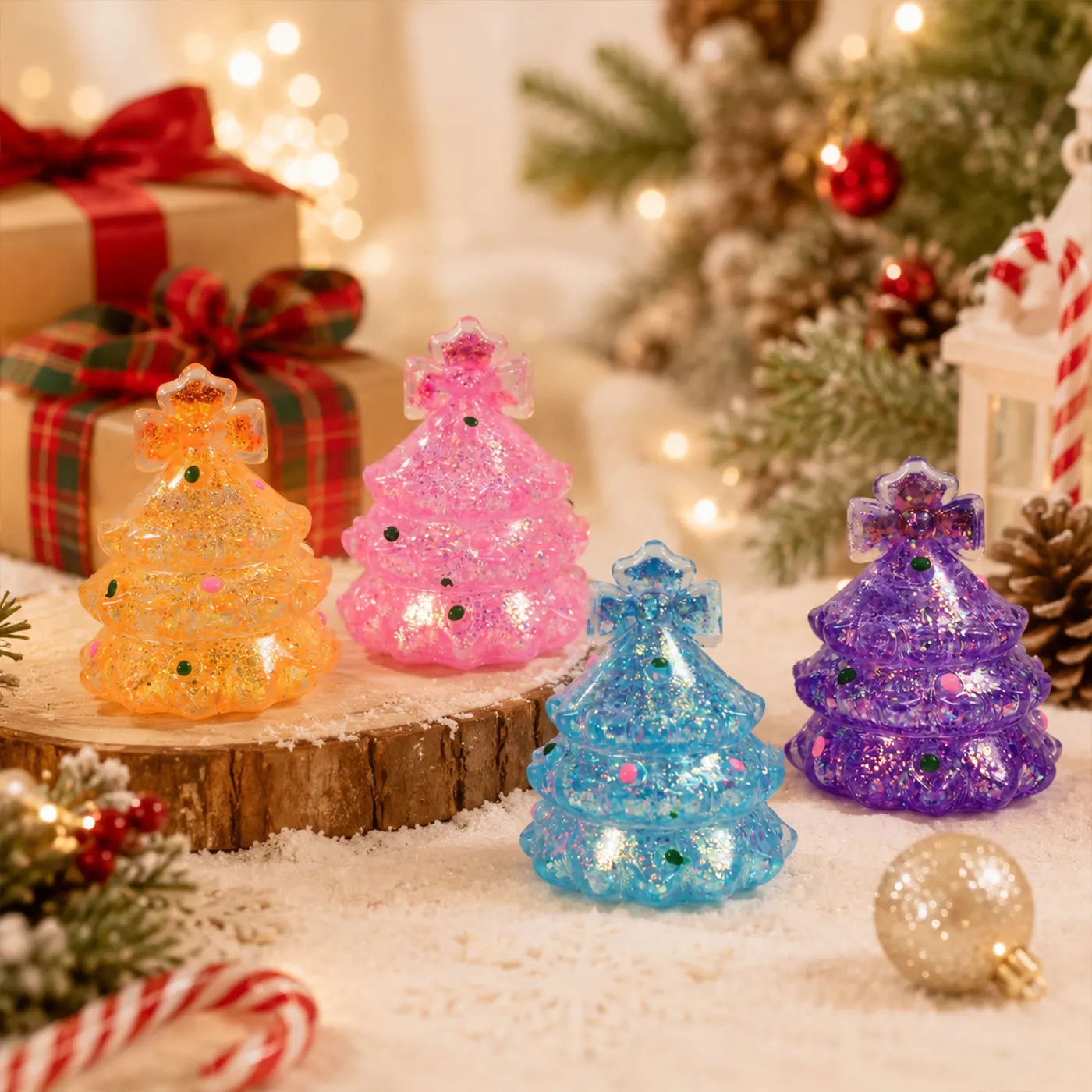Christmas Tree Maltose Squishy Toy Slow Rising Stress Relief Fidget Toy Anti‑Anxiety Sensory Focus Fidget Toy Christmas Gifts