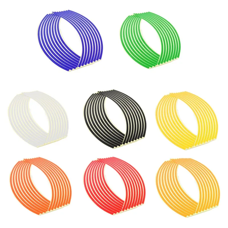 Motorcycle Wheel Sticker Reflective Decals Rim Tape Car/bicycle For Yamaha YBR 125 YZF R1 R3 R6 R125 R25 TTR RSZ CBR600 YZF600