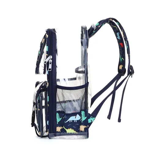 Imagen 2 del producto Gran oferta, mochila transparente de gran capacidad, Color Graffiti, tendencia, bolso escolar de PVC para estudiantes, mochila deportiva