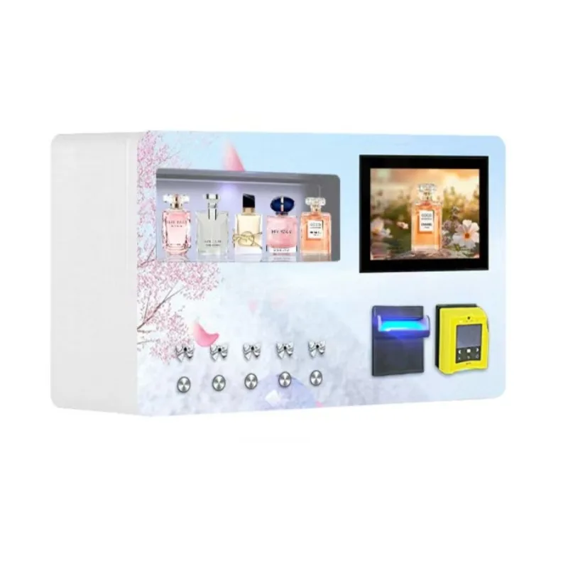 Custom Wall Mounted Perfume Vending Machine 5 Nozzle 100ml Fragrance Dispenser Card Coin Payment for Shopping Mall Public Space