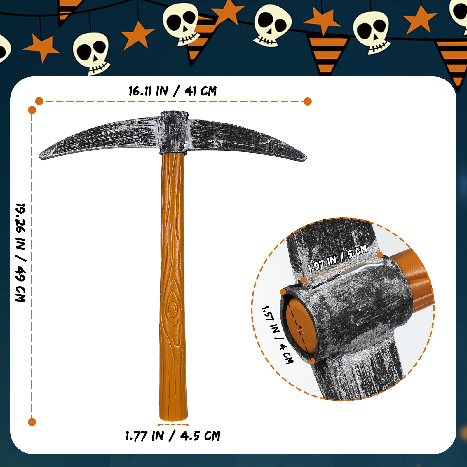 3 قطعة صورة محاكاة الدعائم البلاستيك الإسفنج وهمية Pickaxe الديكور أداء الحفلات التصوير الدعامة حفلة لصالح ، #6