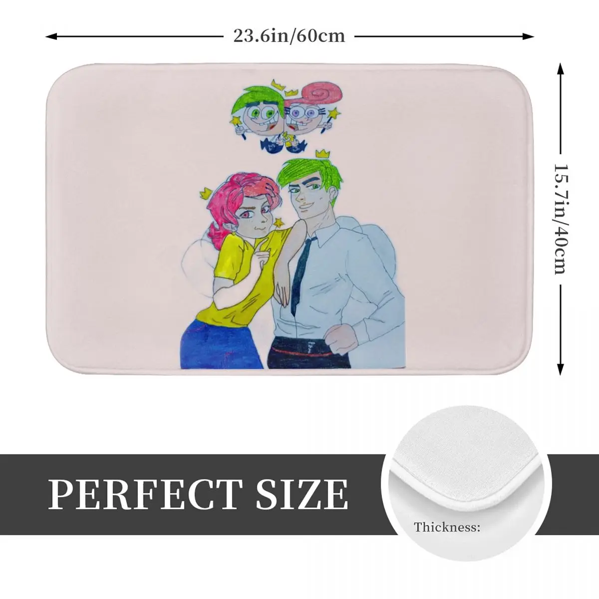 Fairly Oddparents Cosmo Doormat Kitchen Entrance Home Floor Mat Non-slip Carpet Rug for Bedroom Footpad Mats