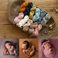 27 Colors Newborn Photography Stretch Wraps Colorful Swaddle Baby Photo Props Infant Posing Elastic Studio Photo Accessories