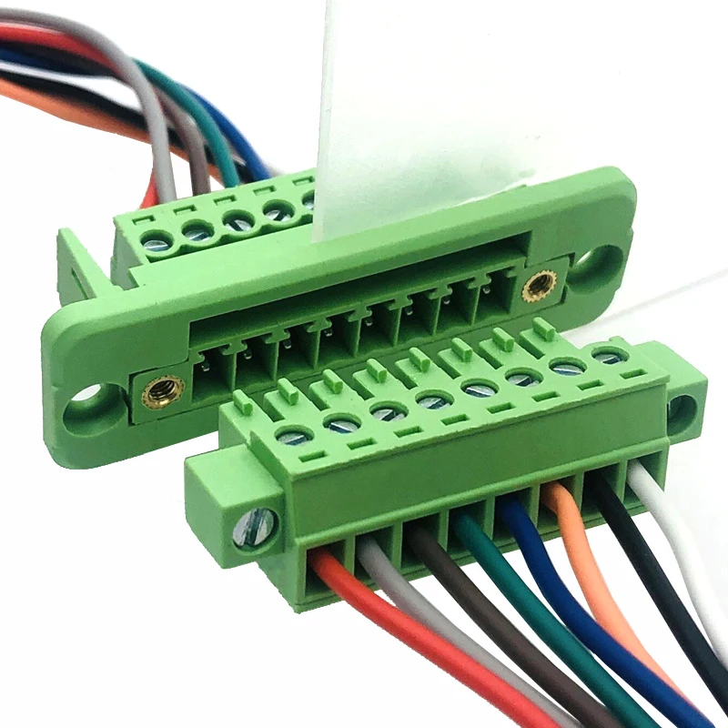 

5/10Set 15EDGWC Pitch 3.81mm 2P/3P/4P/5P/6P/8P/9P Pluggable Terminal Block Connector JM15EDGKM 3.81mm Pitch