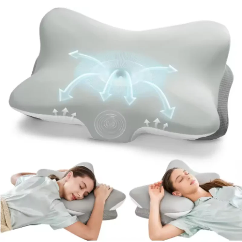 

Эргономичная шейная подушка из пены с эффектом памяти, моющаяся бреа для облегчения боли в шее, контурный дизайн, двойной высот для всех позиций сна